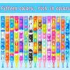 120 Pcs Random Pop Fidget Toy Fidget Bracelet, Sensory ToysMochi SquishiesWearable Push Poping Bubble Sensory Toys Stress Relief Finger Press Silicone Wristband for Kids and AdultsADHDAutism Anxiety view 2
