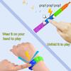 120 Pcs Random Pop Fidget Toy Fidget Bracelet, Sensory ToysMochi SquishiesWearable Push Poping Bubble Sensory Toys Stress Relief Finger Press Silicone Wristband for Kids and AdultsADHDAutism Anxiety view 3