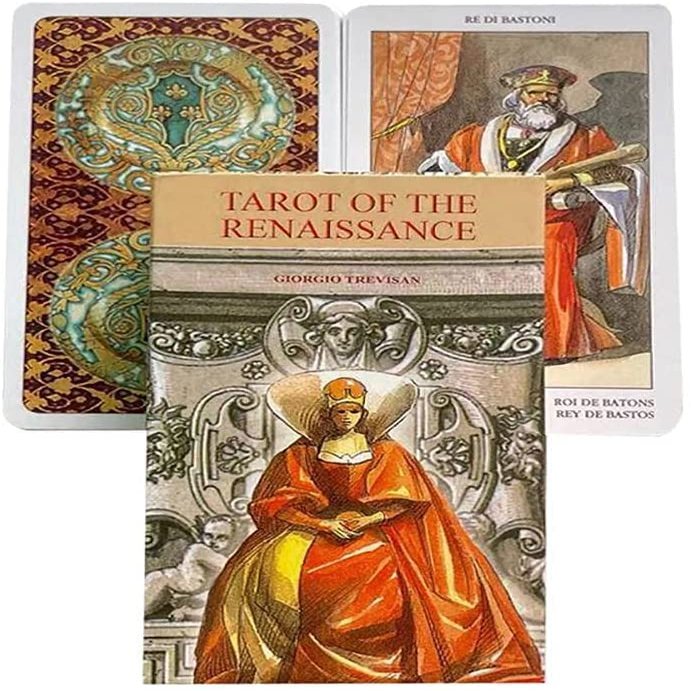 ZXKYZR8 Tarot of The Renaissance Deck, 78Pcs Coated Paper Tarot Cards Deck for Beginners to Professional, Board Game, Entertainment Parties Divination Deck Set Gifts Collect for Expert Readers Lover