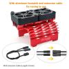 RC Cooling Fans 16000RPM,40mm Dual Car Motor Cooling Fans with Metal Heatsink for 1/5 1/6 Scale RC Car Truck Diameter 55-58mm Motor (Red) view 3