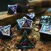 HAOMEJA DND Dice Metal Dragon Set Dice 7 Role Playing Dice D&D Solid Dice Dungeons and Dragons (Colorful Black) view 3