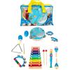 Wooden Musical Instruments Set for Toddlers 1-3, Natural Wood Percussion Instruments Xylophone Gift Set for Girls Boys Kids ,Preschool Educational Musical Toys with Storage Bag view 4