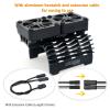 Surpass Hobby RC Cooling Fans 16000RPM,40mm Dual Car Motor Cooling Fans with Metal Heatsink for 1/5 1/6 Scale RC Car Truck Diameter 55-58mm Motor (Black) view 3
