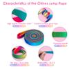 Cikyner Chinese Jump Rope, 2 Pack 4m Long 1.5cm Wide Elastic Chinese Ropes with Instructions French Skipping Rainbow Band for Children Jumpsies Games Indoors and Outdoors, Ideal for Gifts for Kids view 2