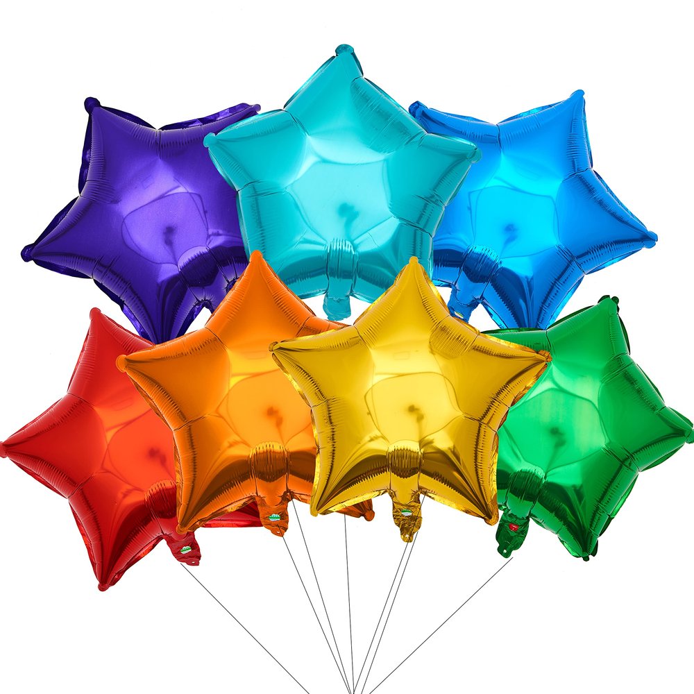 18 Inch Star Foil Balloons, 21pcs Balloons for Party Decoration