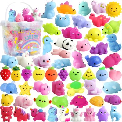 150 Pack Mochi Squishy Toys Kawaii Squishies Stress Relief Toys Pack Boys Girs Party Favors Bulk Birthday Gifts Valentines Day Gifts for Kids Easter Egg Fillers Easter Hunt Basket Pinata Stuffers