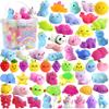 150 Pack Mochi Squishy Toys Kawaii Squishies Stress Relief Toys Pack Boys Girs Party Favors Bulk Birthday Gifts Valentines Day Gifts for Kids Easter Egg Fillers Easter Hunt Basket Pinata Stuffers view 1