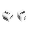 1 Pair Couples Dice, 0.63 x 0.63 x 0.63 inch Funny Romantic Sport Dice Naughty dice Novelty Gift for Valentines Day, Honeymoon, Bacherette Party, Newlyweds, Wedding Anniversary (White and White) view 1