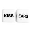 1 Pair Couples Dice, 0.63 x 0.63 x 0.63 inch Funny Romantic Sport Dice Naughty dice Novelty Gift for Valentines Day, Honeymoon, Bacherette Party, Newlyweds, Wedding Anniversary (White and White) view 2