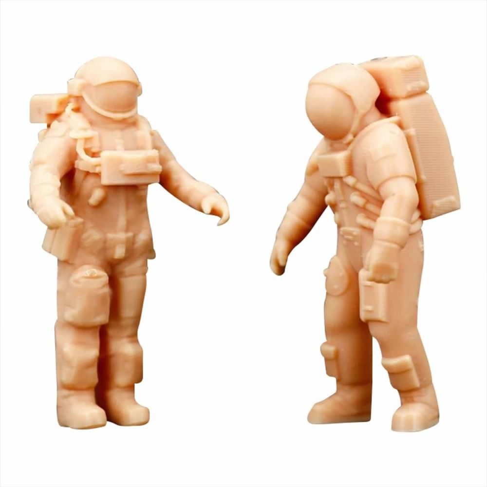 ZEDACAKAI (2 Pcs 1/64 Model Miniature Astronaut Sand Table White Model Need to Be Colored by Yourself