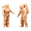 ZEDACAKAI (2 Pcs 1/64 Model Miniature Astronaut Sand Table White Model Need to Be Colored by Yourself view 1