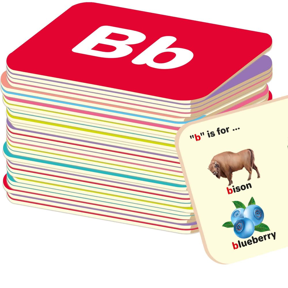 QUOKKA ABC Learning Flash Cards for Toddlers 1-3 Years - 120 Flashcards for Kids 2-4 in a Bag - Alphabet Numbers Letters Preschool Activities Ages 4-8 - Gift Speech Therapy Toys 1-3-5 yo