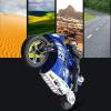 ZAVEIOP Remote Control Motorcycle, High Speed Self Balancing Single Wheel Stunt RC, 1/6 Scale 360 Rotating LED Flashlight Toy, Best Xmas Gift for Boys & Girls, Blue view 2
