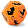 Covelico Yoga Dice - Yoga for Kids, Pose and Play Peaceful Kids Stretching Gymnastics Games and PE Equipment for Elementary School, Kindergarten, and Preschool, 12-Sided Foam Large Dice for Children view 1