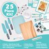 MindWare Playful Chef: Deluxe Charcuterie Kit Real Kids Cooking Set - 25 Kids Cooking Utensils Including Safe Knife Set, Charcuterie Board, Cutting Board - Ages 5+ view 3