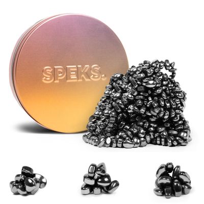 Speks Crags Ferrite Putty | 500+ Ferrite Stones in a Tin, Fidget Toy for Adults & Teens 14+, Desk Toy for Office,, Holiday Stocking Stuffer, Stress Relief | Pink Gradient, Medium