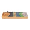 Pacific Shore Games Canoe Cribbage Board Game Set, Placid Nautical Print, Continuous 3 Track Travel Cribbage Boards Unique, Wooden Board Games for Adults, 9 Metal Cribbage Pegs, 12 Inches view 3