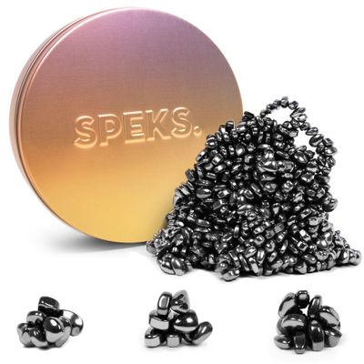 Speks Original Crags Ferrite Putty | 1000+ Ferrite Stones in a Tin, Fidget Toy for Stress Relief, Sensory Desk Toy for Adults & Teens 14+ | Pink Gradient, Large