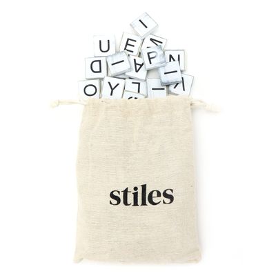 Stiles 100 Pieces Magnetic Letter Tiles, Wooden Magnetic Letters for Whiteboard, Fridge, or Magnetic Letter Board, Wood Alphabet Magnet Letters, Rustic