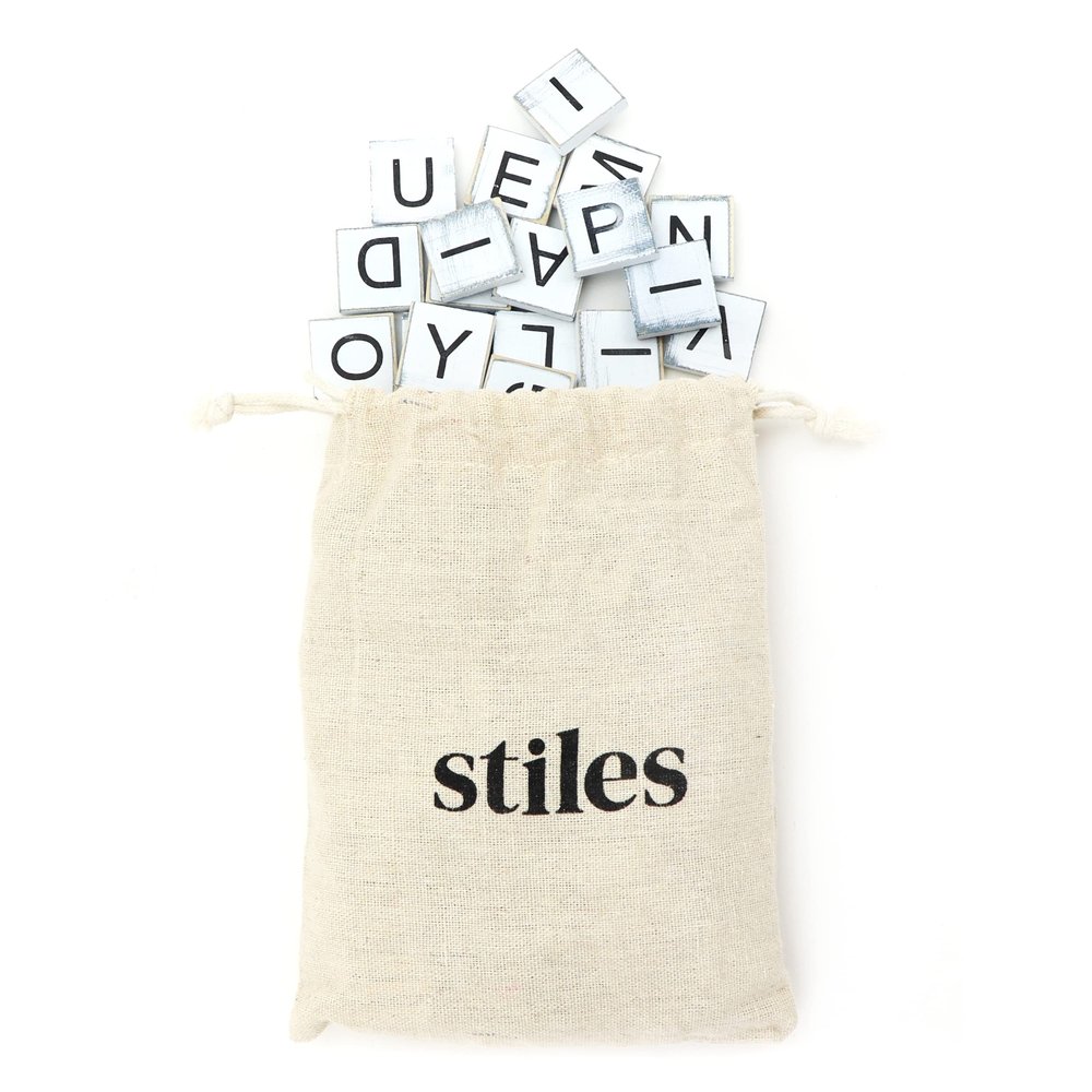Stiles 100 Pieces Magnetic Letter Tiles, Wooden Magnetic Letters for Whiteboard, Fridge, or Magnetic Letter Board, Wood Alphabet Magnet Letters, Rustic
