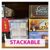 PRODUCT80 8 Pack BitsBins 100+ Card Box with Unique Inner Wall Design, Holds 142 Un-sleeved or 75 Sleeved Standard Playing Cards, Compatible with MTG and Pokemon Cards, Snap Tight Lid view 3