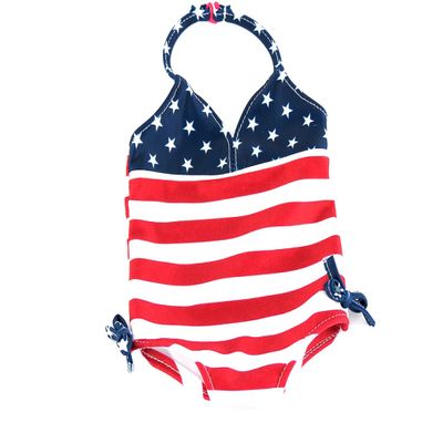 American Fashion World American Flag Bathing Suit for 18-Inch Dolls | Premium Quality & Trendy Design | Dolls Clothes | Outfit Fashions for Dolls for Popular Brands