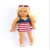 American Fashion World American Flag Bathing Suit for 18-Inch Dolls | Premium Quality & Trendy Design | Dolls Clothes | Outfit Fashions for Dolls for Popular Brands view 2