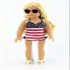 American Fashion World American Flag Bathing Suit for 18-Inch Dolls | Premium Quality & Trendy Design | Dolls Clothes | Outfit Fashions for Dolls for Popular Brands view 3