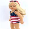 American Fashion World American Flag Bathing Suit for 18-Inch Dolls | Premium Quality & Trendy Design | Dolls Clothes | Outfit Fashions for Dolls for Popular Brands view 4