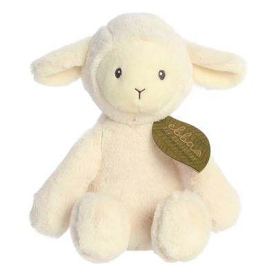 Aurora Eco-Friendly Eco Ebba Lamb Baby Stuffed Animal - Recycled Materials - Imaginative Play - White 12.5 Inches