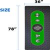 EasyGo Product Poker Table Top Pad  for Texas Holdem Casino Style  78 X 36Rectangle  Portable Rolling Rubber Folding Mat  Professional 3 Layers-Includes Carry Bag, 72 Green view 2