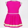 Aislor Kids Girls Cheerleading School Uniform Cheer Leader Cosplay Halloween Costume Crop Top with Pleated Skirt Hot Pink 14 Years view 4