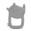 Loulou Lollipop Wild Silicone Baby Teether - Rhino Grey view 2