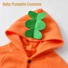 Baby Pumpkin Costume Pumpkin Hooded Outfit Baby Halloween Costumes Jackolantern Unisex Orange Onesie 12-20 Months view 2