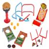 Set of 5 Mini Tabletop Games - Football, Basketball, Hockey, Ball Hop, Coin Hole - Toy Shooting Hoops - Fun Classic Arcade Toy view 2