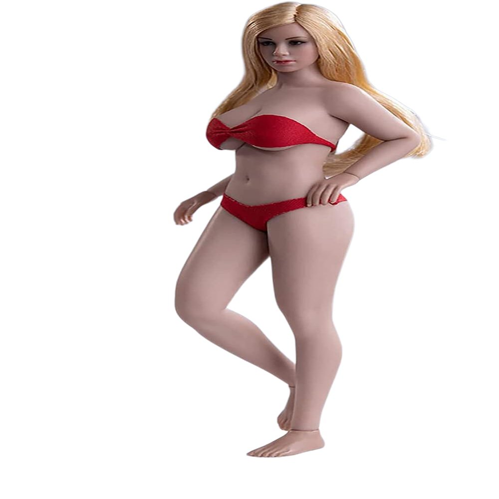 1/12 Scale Action Figure,6 inch Female Super-Flexible Slightly Fat Suntan Skin Large Bust Action Figure Doll Collection T05B