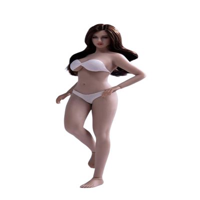 1/12 Scale Action Figure,6 inch Female Super-Flexible Slightly Fat Suntan Skin Middle Bust Action Figure Doll Collection T04B