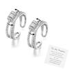 INERRWIX To My Daughter - Fidget Ring with Beads Spinner Adjustable Swivel Ring Fidget Jewelry Gift For Daughter Stepdaughter (2pcs) view 1