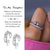 INERRWIX To My Daughter - Fidget Ring with Beads Spinner Adjustable Swivel Ring Fidget Jewelry Gift For Daughter Stepdaughter (2pcs) view 2