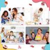 DAISHA Kids Cooking and Baking Set, Cartoon Apron Hat Sleeves Cookware, Ultimate Kids Baking DIY Gift for Girls and Boys. view 3