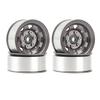 4PCS 1.55 Metal Beadlock Wheel Rim Hub for 1/10 RC Crawler Car Axial Yeti Jr 90069 RC4WD D90 TF2 Tamiya CC01 LC70 MST,5 ( Color : Light Grey ) view 1