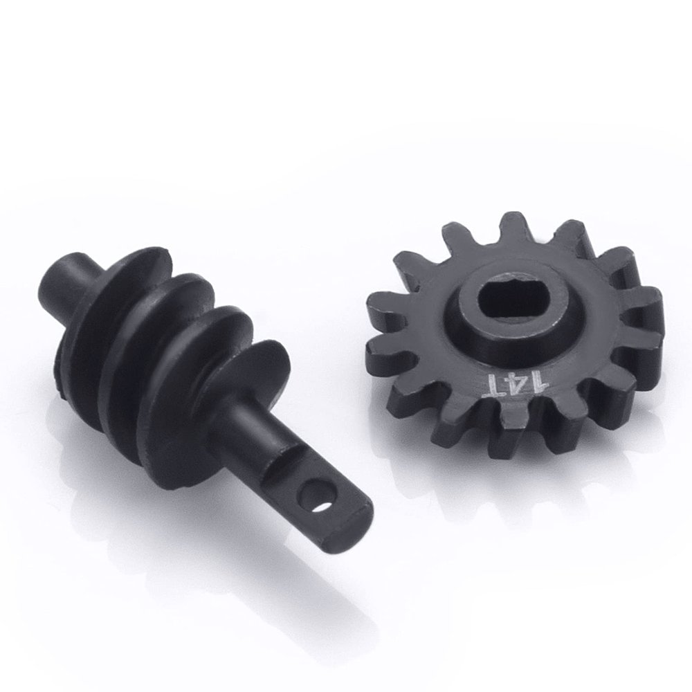 MORLORDY RC Steel Overdrive Gears 14T Differential Worm Gear for SCX24 Upgrades 1/24 RC Crawler Car Parts