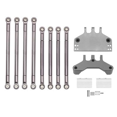 Metal Link Rod and Servo Mount Linkage Bracket for MN G500 MN86 MN86S MN86K MN86KS 1/12 RC Crawler Car Upgrade Parts ( Color : Gray )