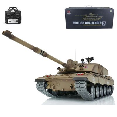 TOUCAN RC HOBBY Henglong 1/16 7.0 Customize Challenger II RC Tank 3908 360 Turret Metal Tracks,US in Stock