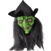 NOEARR Old Woman Witch Mask, Halloween Costume Mask with Hair and Hat Creepy Scary Party Cosplay Prop Old Witch Dress Up Mask for Halloween Party view 4