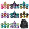 KSNDie 8 Sets Polyhedral Dice Set D&D, 56pcs DND Dice Set with 2 Large Leather Bag for RPG Table Games view 1
