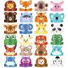 Gersoniel 24 Pcs Animal Birthday Party Hats Animal Headbands Jungle Safari Animal Paper Party Crown for Girls Kids (Assorted Animals) view 1
