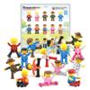 PicassoTiles Magnetic Figure Playset 15 PCS Rotatable Characters Toys for Kids Add On Set for Building Block Tiles Toddlers Sensory Pretend Play Travel Gift view 1