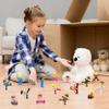 PicassoTiles Magnetic Figure Playset 15 PCS Rotatable Characters Toys for Kids Add On Set for Building Block Tiles Toddlers Sensory Pretend Play Travel Gift view 2