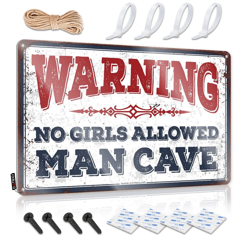 Dont Come in My Room Sign Warning! Man Cave No Girls Allowed Metal Sign Stuff for Men Gun Lovers Gifts for Men (Size : 20X30CM)